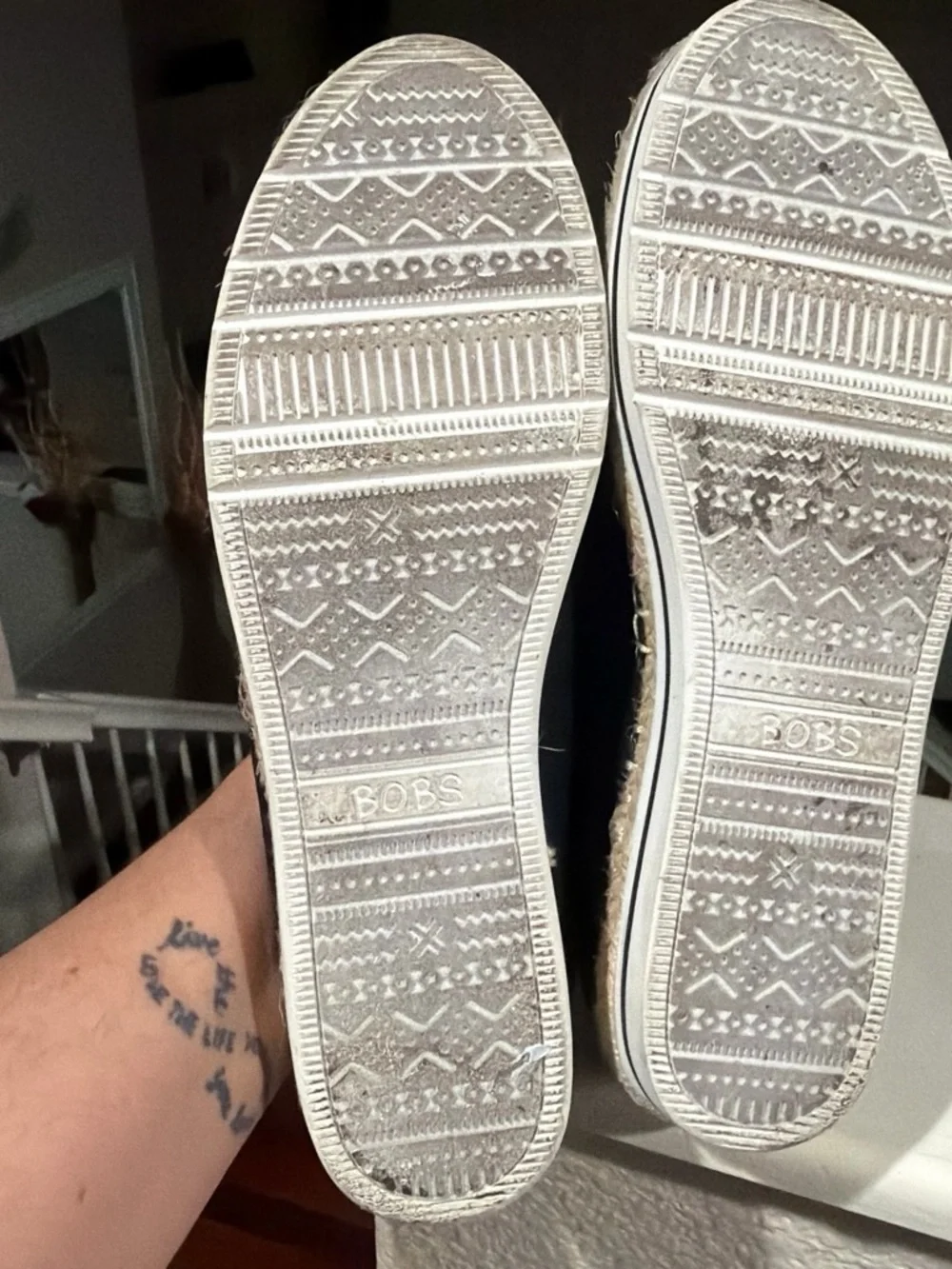 Skechers Black Canvas Espadrille Slip-On with Braided Jute Midsole